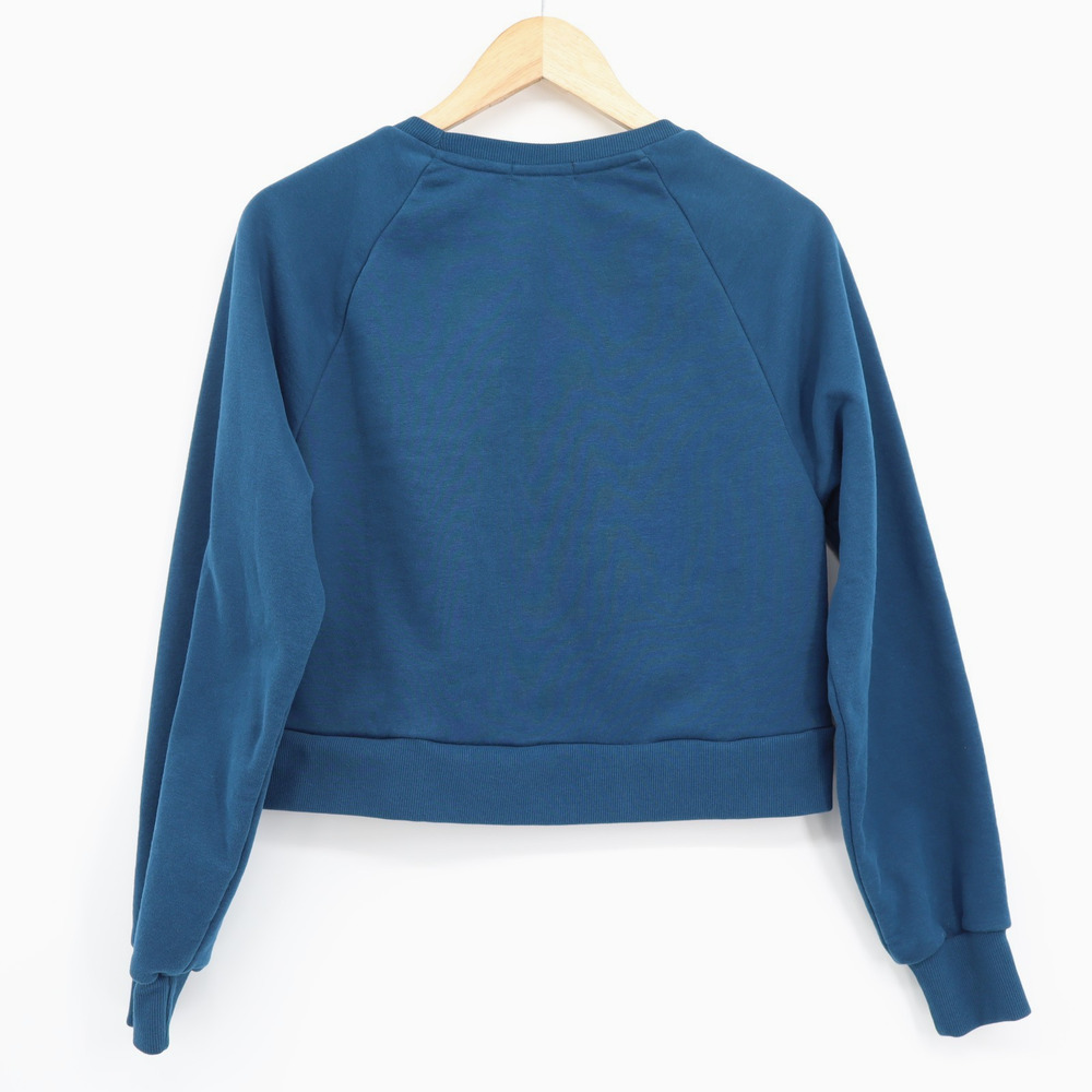 Beyond Yoga Women's Uplift Cropped Pullover Sweatshirt Blue Gem Sz S - Picture 2 of 8